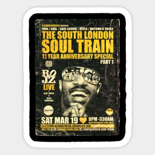 POSTER TOUR - SOUL TRAIN THE SOUTH LONDON 134 Sticker